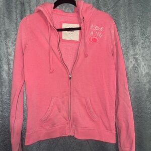 Abercrombie and Fitch pink zip up